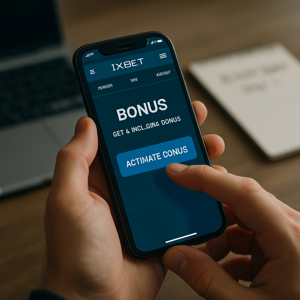A user-friendly image depicting the step-by-step process of activating a bonus on a smartphone